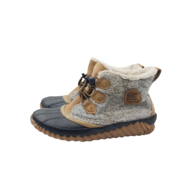 Sorel Women's Grey Brown Out N About NY1954-052 Waterproof Winter Boots Size 6 - Picture 1 of 7